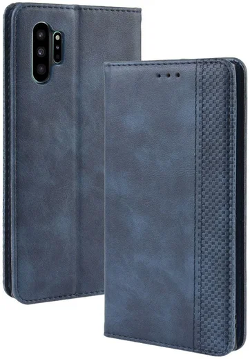 Samsung Galaxy Note 10 Plus Vintage Portemonnee Hoesje Blauw afbeelding 7