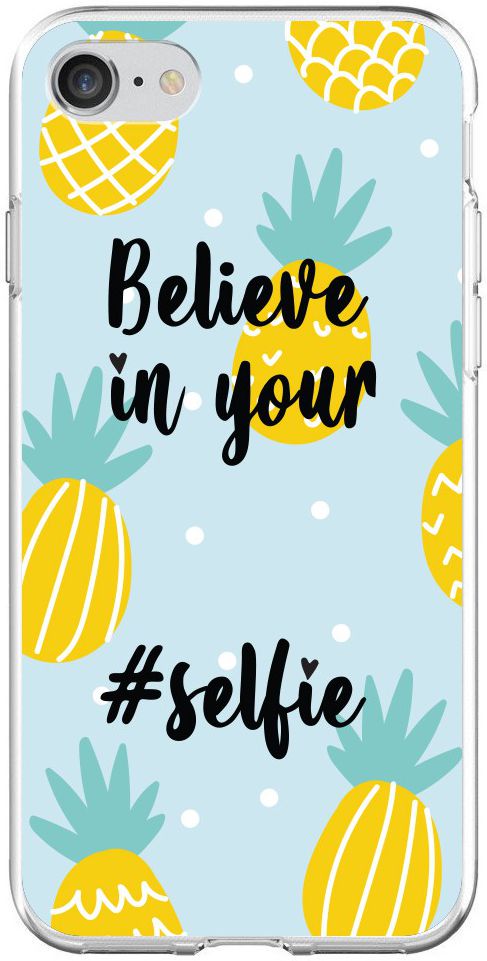 Apple iPhone 7 / 8 TPU Hoesje Believe In Your Selfie afbeelding 3
