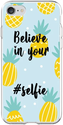 Apple iPhone 7 / 8 TPU Hoesje Believe In Your Selfie afbeelding 3