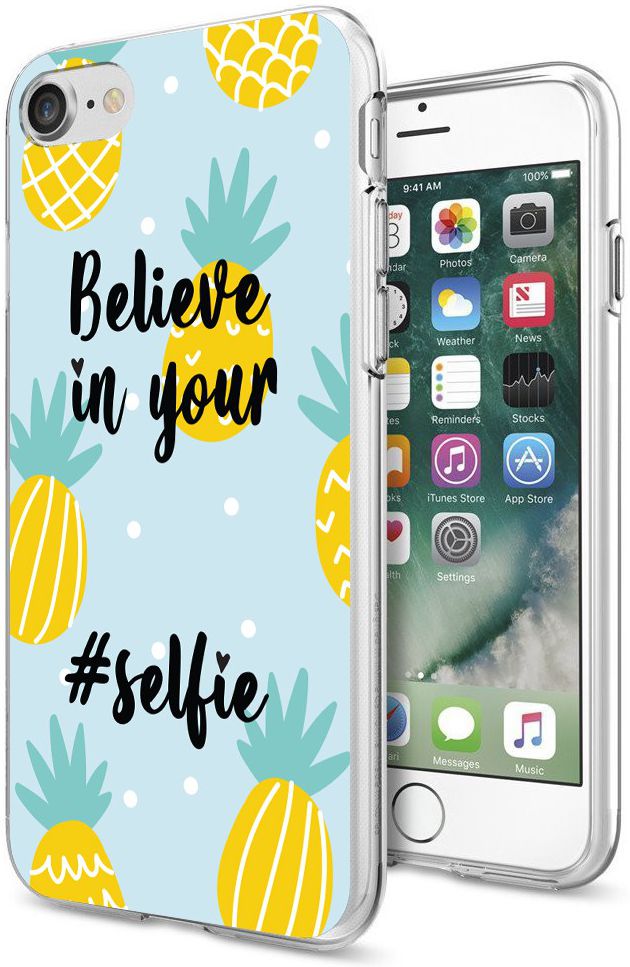 Apple iPhone 7 / 8 TPU Hoesje Believe In Your Selfie afbeelding 1