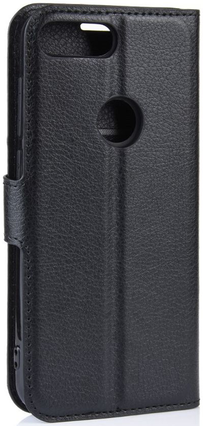 Alcatel 1S (2019) Portemonnee Hoesje Lychee Zwart afbeelding 6