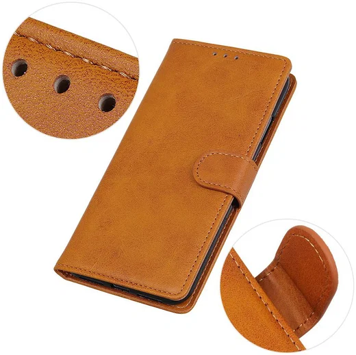 Alcatel 3 (2019) Portemonnee Hoesje Bruin afbeelding 5
