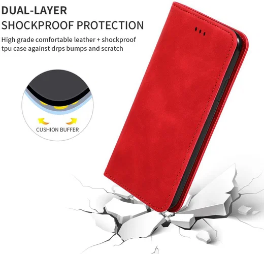 Samsung Galaxy A40 Luxe Portemonnee Hoesje Rood afbeelding 6