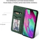Samsung Galaxy A40 Luxe Portemonnee Hoesje Groen afbeelding 2