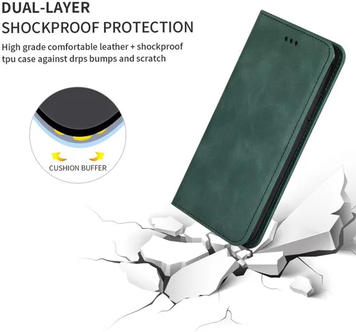 Samsung Galaxy A40 Luxe Portemonnee Hoesje Groen afbeelding 5