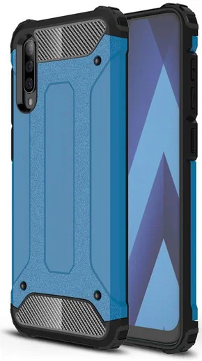 Samsung Galaxy A50 Hoesje Shock Proof Hybride Back Cover Blauw afbeelding 1