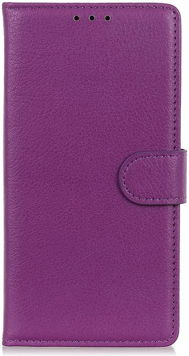 Samsung Galaxy A50 Book Case Hoesje Wallet Kunst Leer Paars afbeelding 1