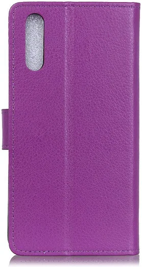 Samsung Galaxy A50 Book Case Hoesje Wallet Kunst Leer Paars afbeelding 6