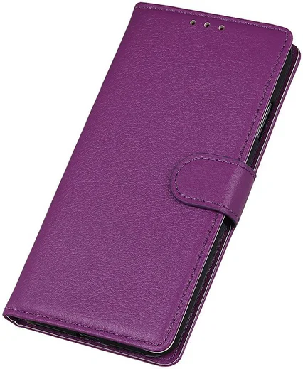 Samsung Galaxy A50 Book Case Hoesje Wallet Kunst Leer Paars afbeelding 8