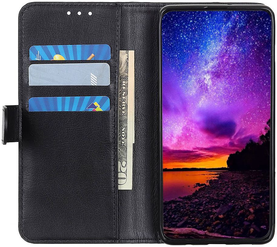 Samsung Galaxy A70 Portemonnee Hoesje met Standaard Zwart afbeelding 2