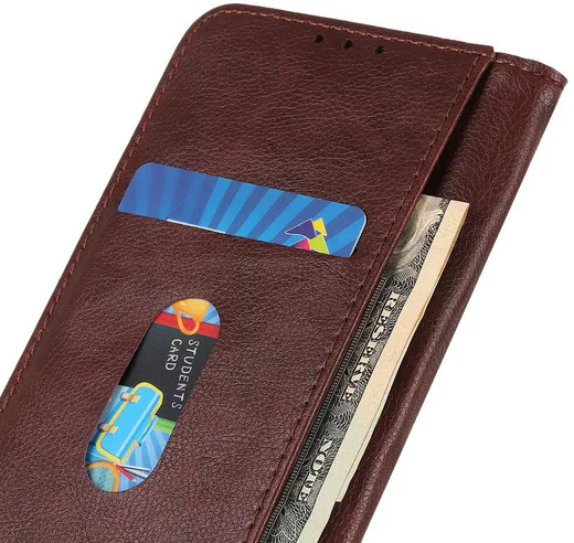 Samsung Galaxy A70 Splitleren Portemonnee Hoesje Bruin afbeelding 5