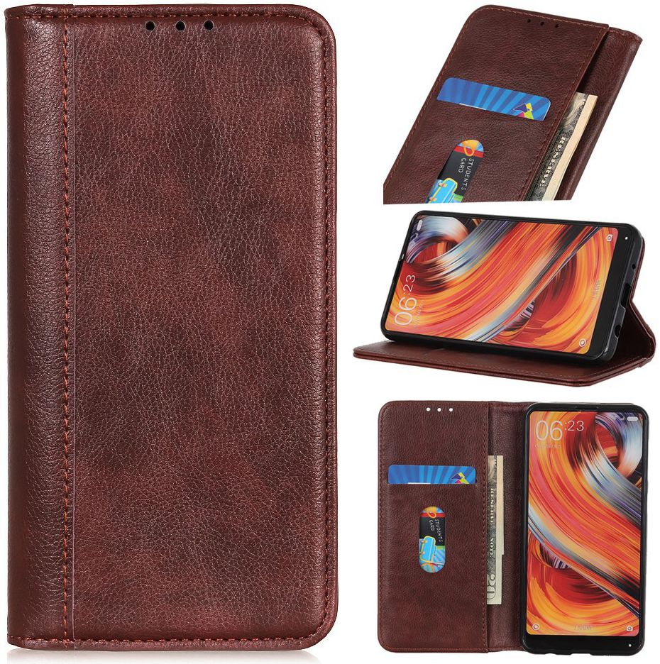 Samsung Galaxy A70 Splitleren Portemonnee Hoesje Bruin afbeelding 9
