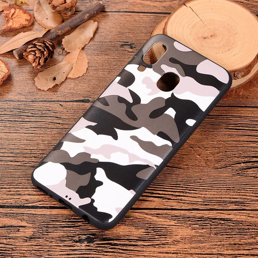 Samsung Galaxy A40 TPU Hoesje met Camouflage Print Wit afbeelding 5
