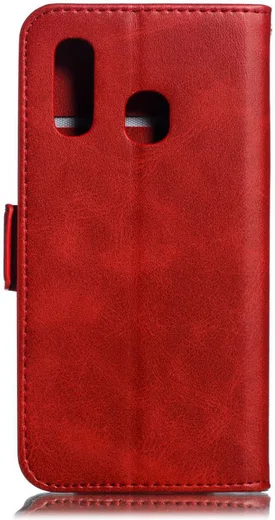 Samsung Galaxy A40 Portemonnee Hoesje met Standaard Rood afbeelding 4