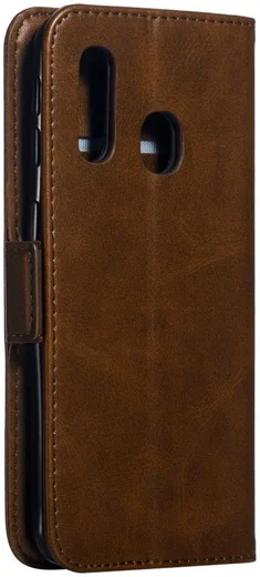 Samsung Galaxy A40 Portemonnee Hoesje met Standaard Donkerbruin afbeelding 5