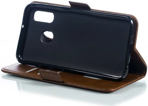 Samsung Galaxy A40 Portemonnee Hoesje met Standaard Donkerbruin afbeelding 8