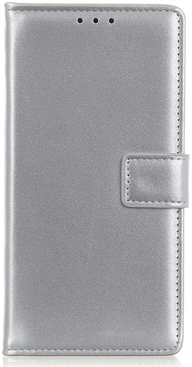 Samsung Galaxy A40 Stijlvol Portemonnee Hoesje met Standaard Zilver afbeelding 1