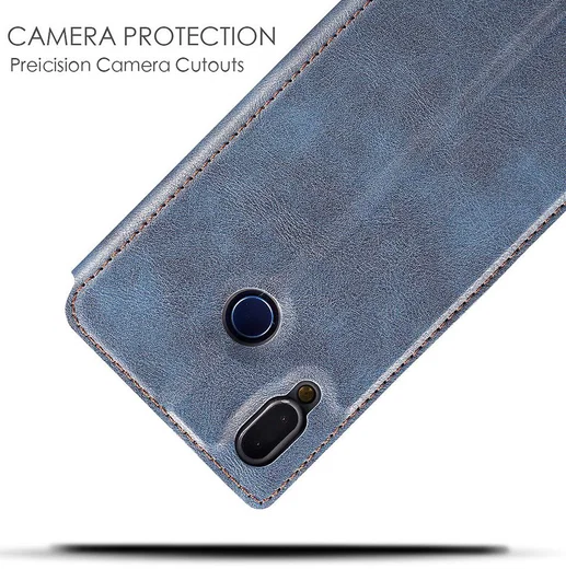 Samsung Galaxy A40 Dun Portemonnee Hoesje Blauw afbeelding 9