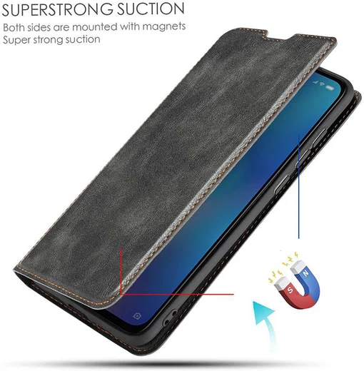 Samsung Galaxy A40 Dun Portemonnee Hoesje Zwart afbeelding 4