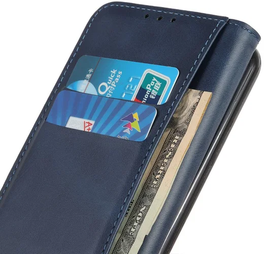 Samsung Galaxy A40 Splitleren Portemonnee Hoesje Blauw afbeelding 3