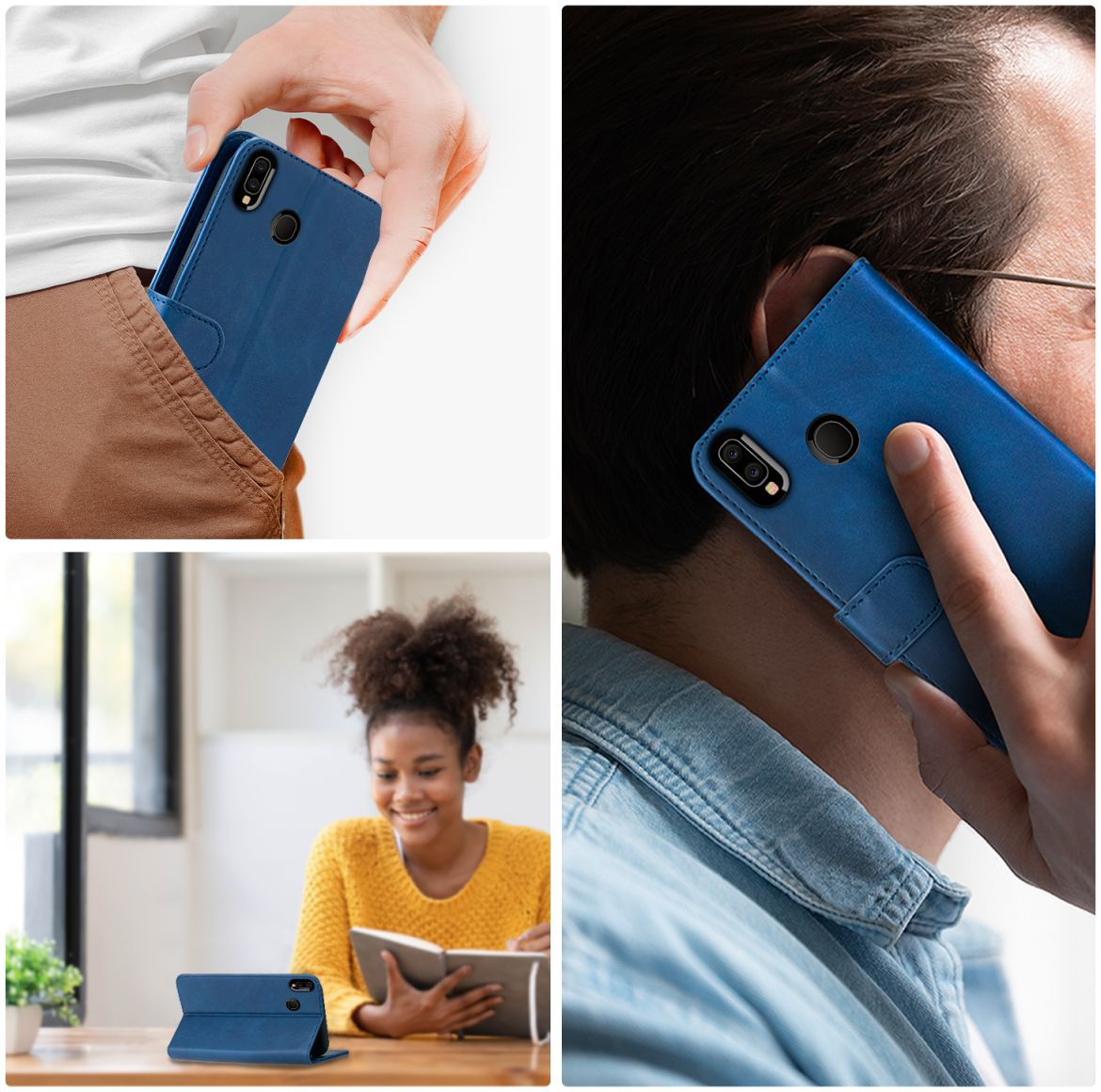 Rosso Element Samsung Galaxy A40 Hoesje Book Cover Blauw afbeelding 6