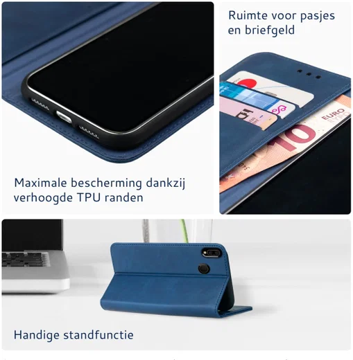 Rosso Element Samsung Galaxy A40 Hoesje Book Cover Blauw afbeelding 4