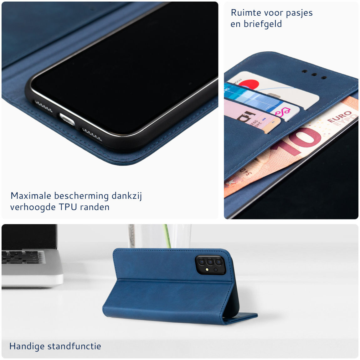 Rosso Element Samsung Galaxy A50 Hoesje Book Cover Blauw afbeelding 6