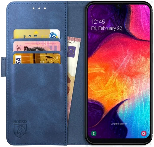 Rosso Element Samsung Galaxy A50 Hoesje Book Cover Blauw afbeelding 1