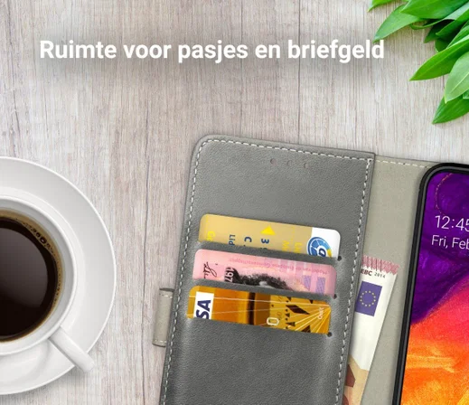 Rosso Element Samsung Galaxy A50 Hoesje Book Cover Grijs afbeelding 6