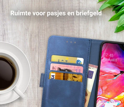 Rosso Element Samsung Galaxy A70 Hoesje Book Cover Blauw afbeelding 10
