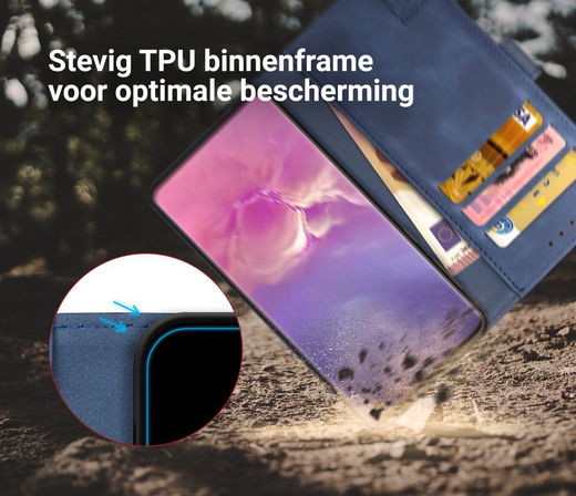 Rosso Element Samsung Galaxy S10 Hoesje Book Cover Blauw afbeelding 9