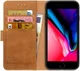 Rosso Element Apple iPhone 7 / 8 Hoesje Book Cover Lichtbruin afbeelding 1