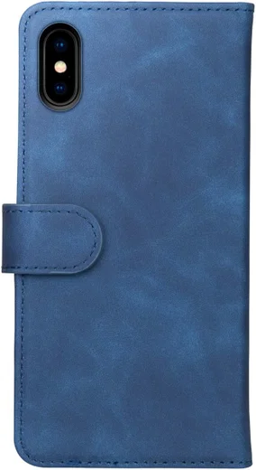 Rosso Element Apple iPhone XS / X Hoesje Book Cover Blauw afbeelding 2