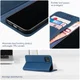 Rosso Element Apple iPhone XS / X Hoesje Book Cover Blauw afbeelding 6