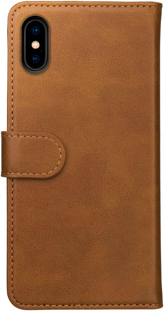 Rosso Element Apple iPhone XS / X Hoesje Book Cover Lichtbruin afbeelding 2