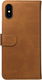 Rosso Element Apple iPhone XS / X Hoesje Book Cover Lichtbruin afbeelding 2