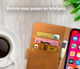 Rosso Element Apple iPhone XS / X Hoesje Book Cover Lichtbruin afbeelding 9
