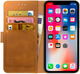 Rosso Element Apple iPhone XS / X Hoesje Book Cover Lichtbruin afbeelding 1