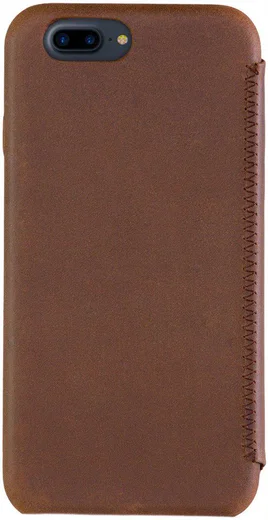 Senza Raw Apple iPhone SE (2020) Hoesje Dun Leren Book Case Bruin afbeelding 4