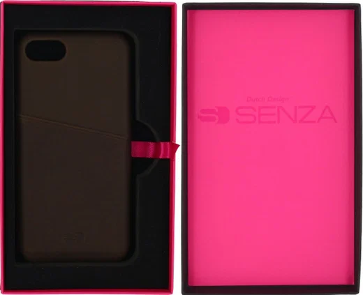 Senza Raw Apple iPhone SE (2020) Hoesje Dun Leren Back Cover Bruin afbeelding 6