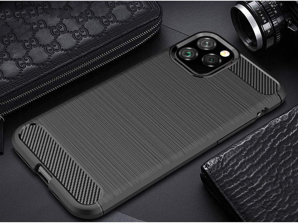 Apple iPhone 11 Pro Hoesje Geborsteld TPU Zwart afbeelding 10
