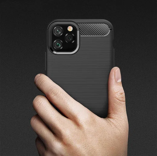 Apple iPhone 11 Pro Hoesje Geborsteld TPU Zwart afbeelding 11