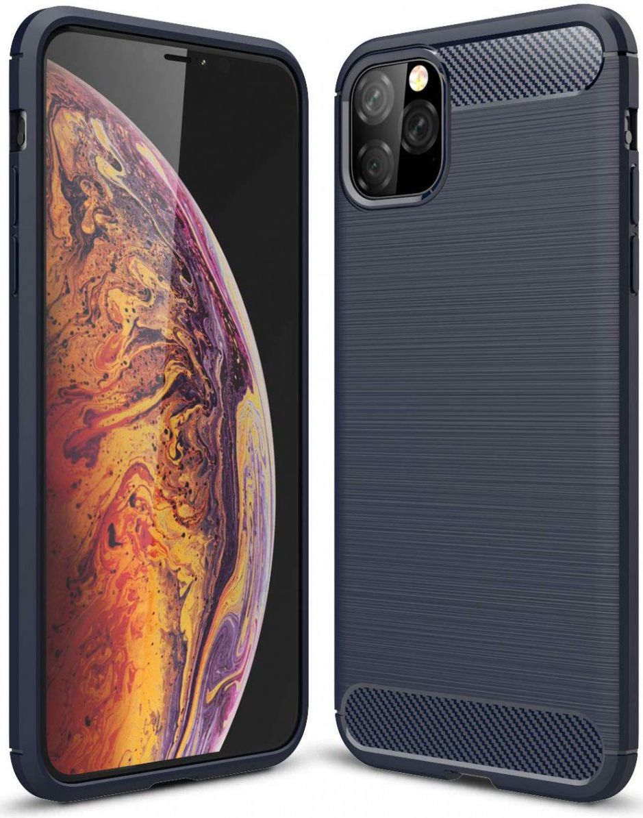 Apple iPhone 11 Pro Hoesje Geborsteld TPU Blauw afbeelding 1
