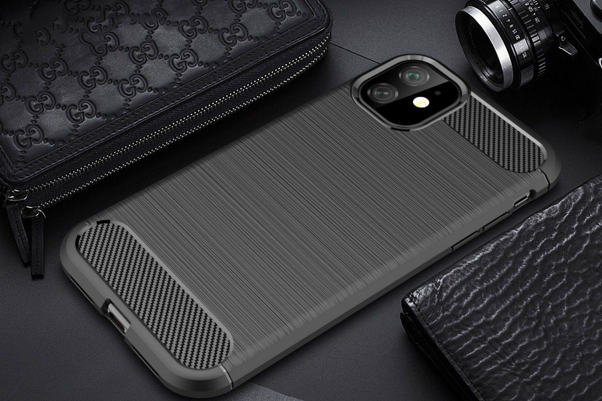 Apple iPhone 11 Geborsteld TPU Hoesje Zwart afbeelding 12