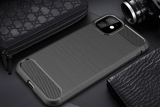 Apple iPhone 11 Geborsteld TPU Hoesje Zwart afbeelding 12