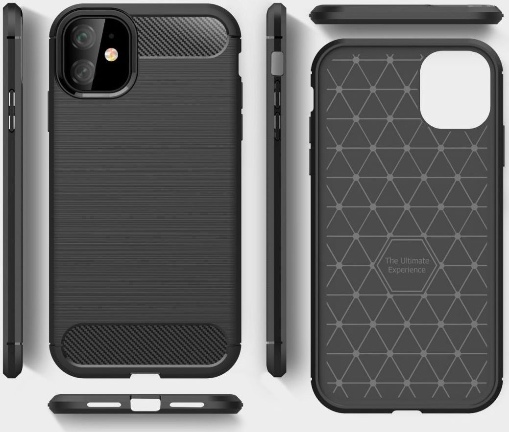 Apple iPhone 11 Geborsteld TPU Hoesje Zwart afbeelding 14
