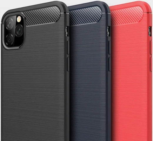 Apple iPhone 11 Pro Max Geborsteld TPU Hoesje Rood afbeelding 4
