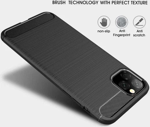 Apple iPhone 11 Pro Max Geborsteld TPU Hoesje Rood afbeelding 7