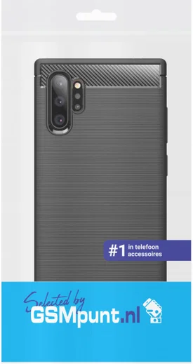 Samsung Galaxy Note 10 Plus Geborsteld TPU Hoesje Zwart afbeelding 4