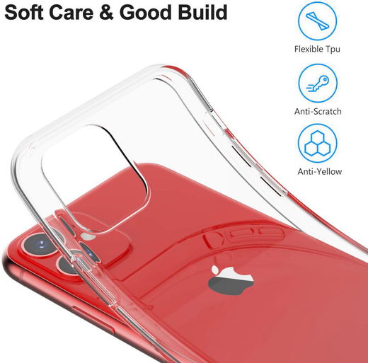 Apple iPhone 11 Hoesje Dun TPU Transparant afbeelding 10